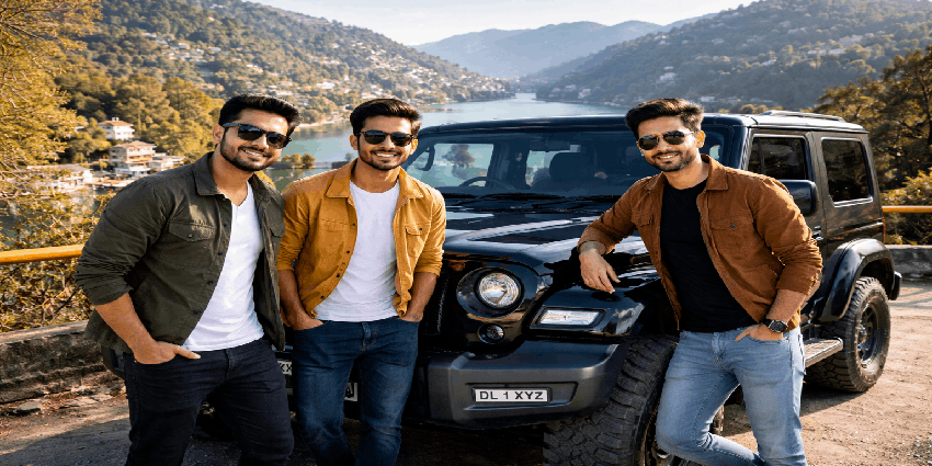 Thar Roxx MX1 Car Rental Dwarka Delhi